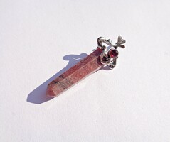 Polished mineral stone, with 925 silver mounting, pendant