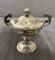 Antique collector's item, flawless József Müller silver sugar or bonbon holder