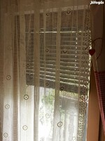 Crocheted curtain ecru