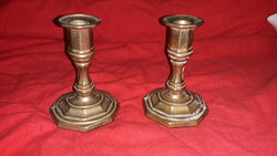 Pair of antique neo-baroque Nijhof Dutch copper candle holders 12 x 8 cm as shown in the pictures