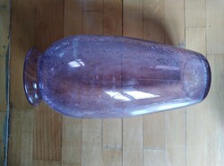 Karcagi fátyolüveg vázák ritka lilás színben, 30 cm