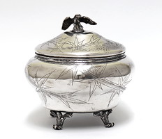 Beautiful silver-plated sugar box, bonbonnier