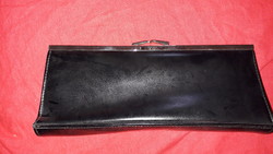 Beautiful metal buckle black leather jane shilton women's handbag flawless 26 x 12 x 5 cm according to pictures