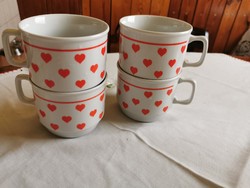 Zsolnay porcelain mug with a red heart