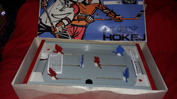 Old igra metal plate with extremely rare ice hockey board game box as shown in the pictures