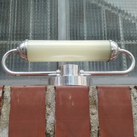 Bauhaus - Art deco fali csőlámpa felújítva - krémszínű hengerbúra