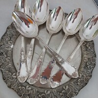 6 large silver-plated spoons