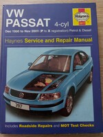 Haynes: VW PASSAT 4cyl Manual - angol nyelvű szerelési kézikönyv - 550