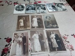 Old wedding postcards, pictures from the 30s