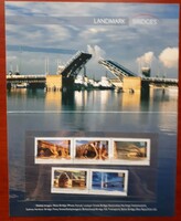 Australian Post Clear Bridges stamp series on commemorative sheet