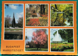 Budapest, Margitsziget, használt képeslap, 1985