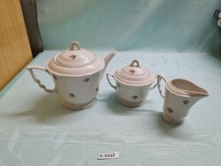 A0337 zsolnay elf-eared tea pourer and sugar set