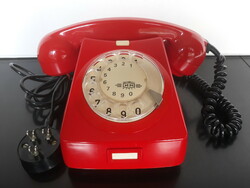 Retro CB76 MM piros tárcsás telefon, Működik!