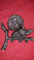 Antique copper figure bird once a decorative lamp accessory according to the pictures