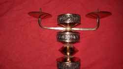 Old picture gallery tailor Gyula industrial artist copper 3-prong candle holder flawless according to the pictures