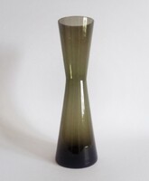 Wilhelm Wagenfeld larger wmf bauhaus tourmaline glass vase, 1960's