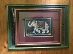 Indian hand painted pictures framed elephant