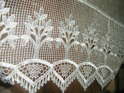 Álomszép vintage fehér széles csipkés függöny