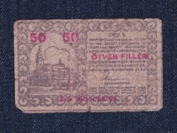 Pécs Szabad Királyi Város Pénztárjegye 50 fillér szükségpénz 1919 (id55966)