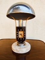 Antik Mofém gombalámpa - óra és lámpa egyben-, az óra és a lámpa része is működik!!!