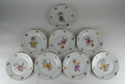 1N131 old marked Meissen porcelain cake plate set of 8 pieces
