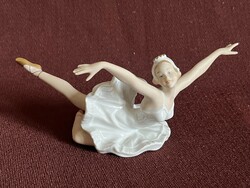 Wallendorf fekvő balerina porcelán figura