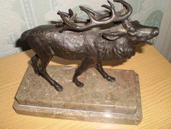 Old bronze deer