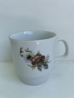 Alföldi brown floral skirted porcelain mug - tumbler - cup - glass