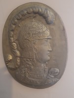 Antique gilded Roman warlord mural from 1883