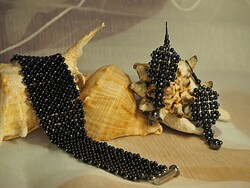 Handmade jewelry set, bracelet with earrings