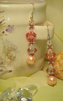 Handmade pearl earrings