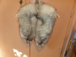Silver fox collar - fur collar