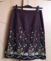 Dark brown Orsay cotton canvas summer skirt