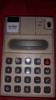 1960s sharp elsi-mate el-207 pocket calculator still working with 9v batteries according to the pictures