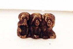 3 majom miniatűr réz [X-SAJT]