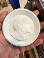 Herendi porcelán, Lenin ábrázolás, jelzett, 12 cm-es.