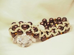 Handmade brown tekla bracelet