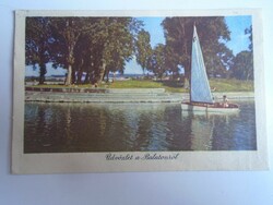 D196158 Balaton 1952 Zamárdi- old postcard Radvány