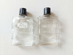Old perfume glass khv exotic retro cologne bottle 2 pcs