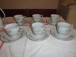 Guoguang fine china porcelain coffee cups 6 pieces