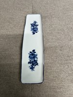 Hollóházi blue flower pattern porcelain oblong bowl a46