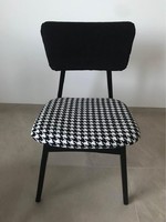 Retro black and white houndstooth chair