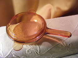 Corning Vision France borostyán színű  serpenyő nyeles edény kétfülű fedéllel 18 cm