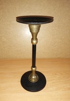 Metal candle holder with copper insert - 18 cm high (qv)