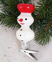 Retro Soproni karácsonyfa dísz hóember 10cm