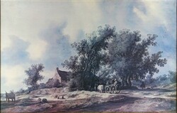 1N227 Salomon van Ruysdael : "Eső után" színes nyomat