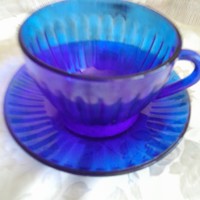 Kék üveg teás pohár