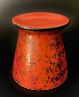 Tófej kerámia gyertyatartó Mid century