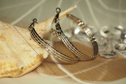 Silver colored (goldfilled) hoop earrings