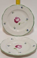 Herend, Viennese rose pattern porcelain small plate 2 pcs (2663)